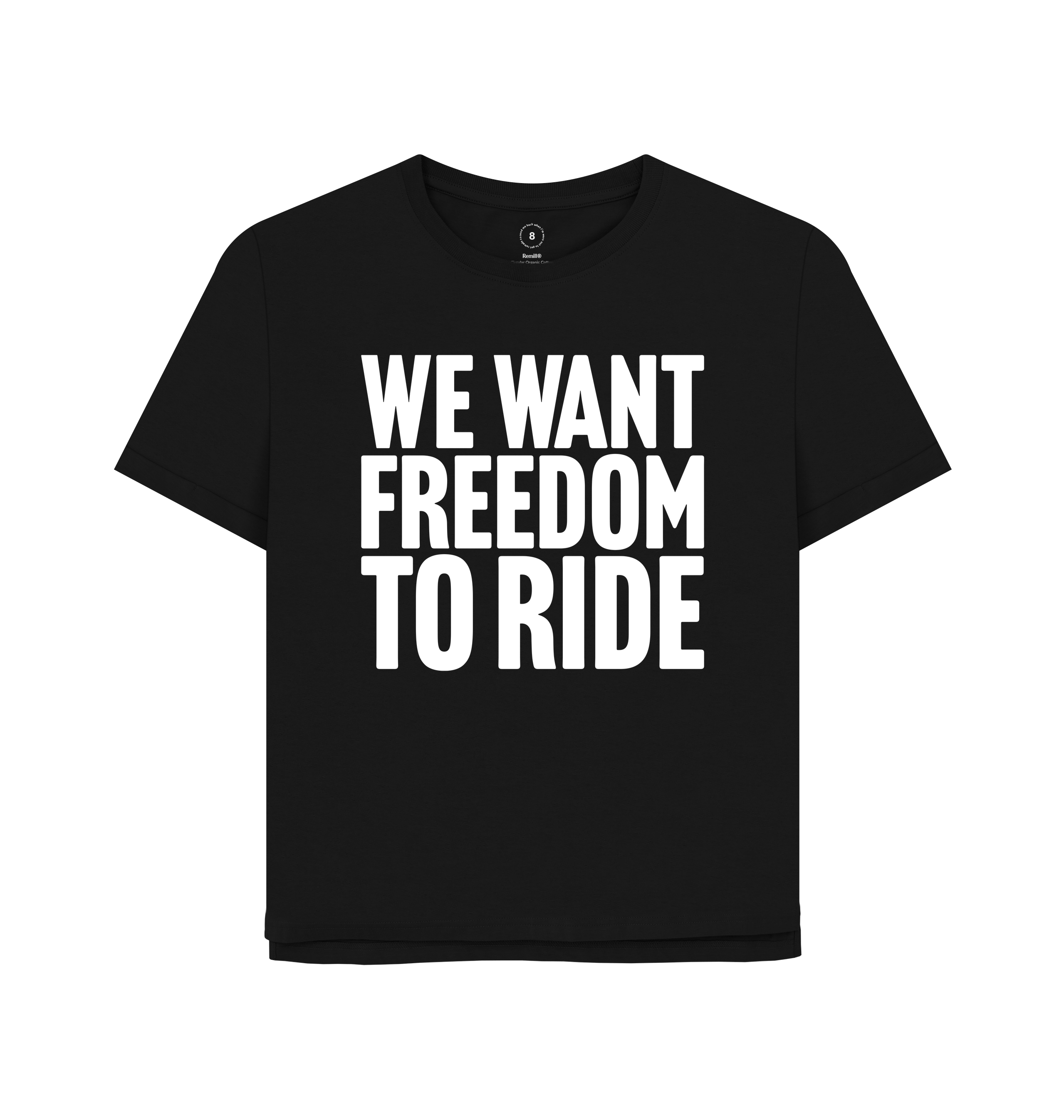 Black Printed T-shirt Front