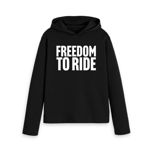Black Printed Hoody Front
