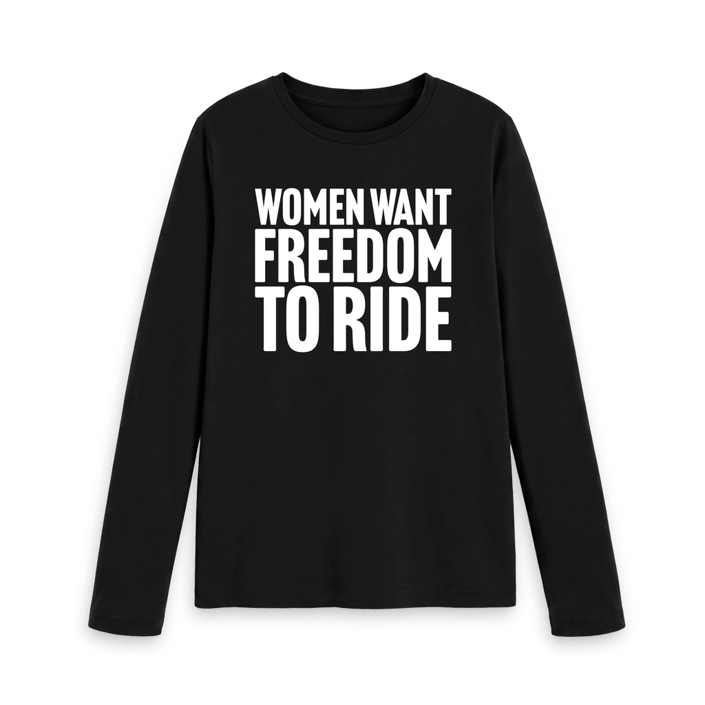 Black Printed Long Sleeve T Shirt Front