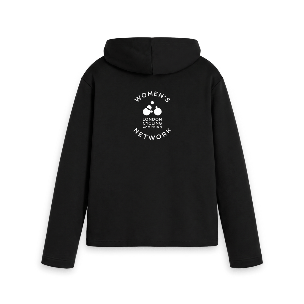 Black Printed Hoody Back