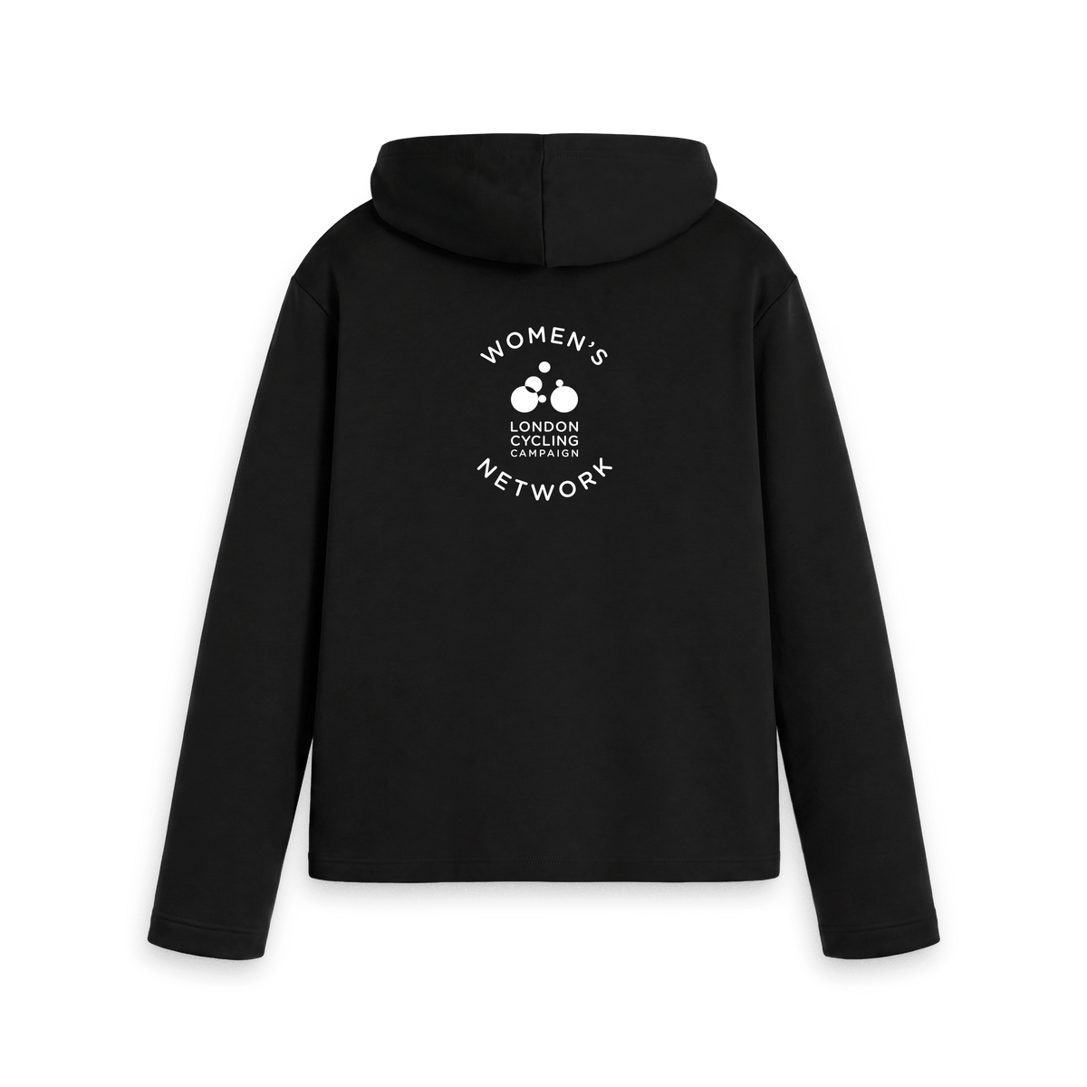 Black Printed Hoody Back
