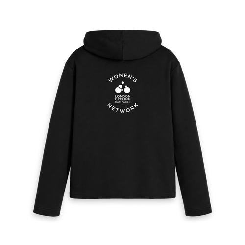 Black Printed Hoody Back