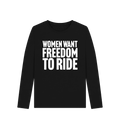 Black Printed Long Sleeve T Shirt Front