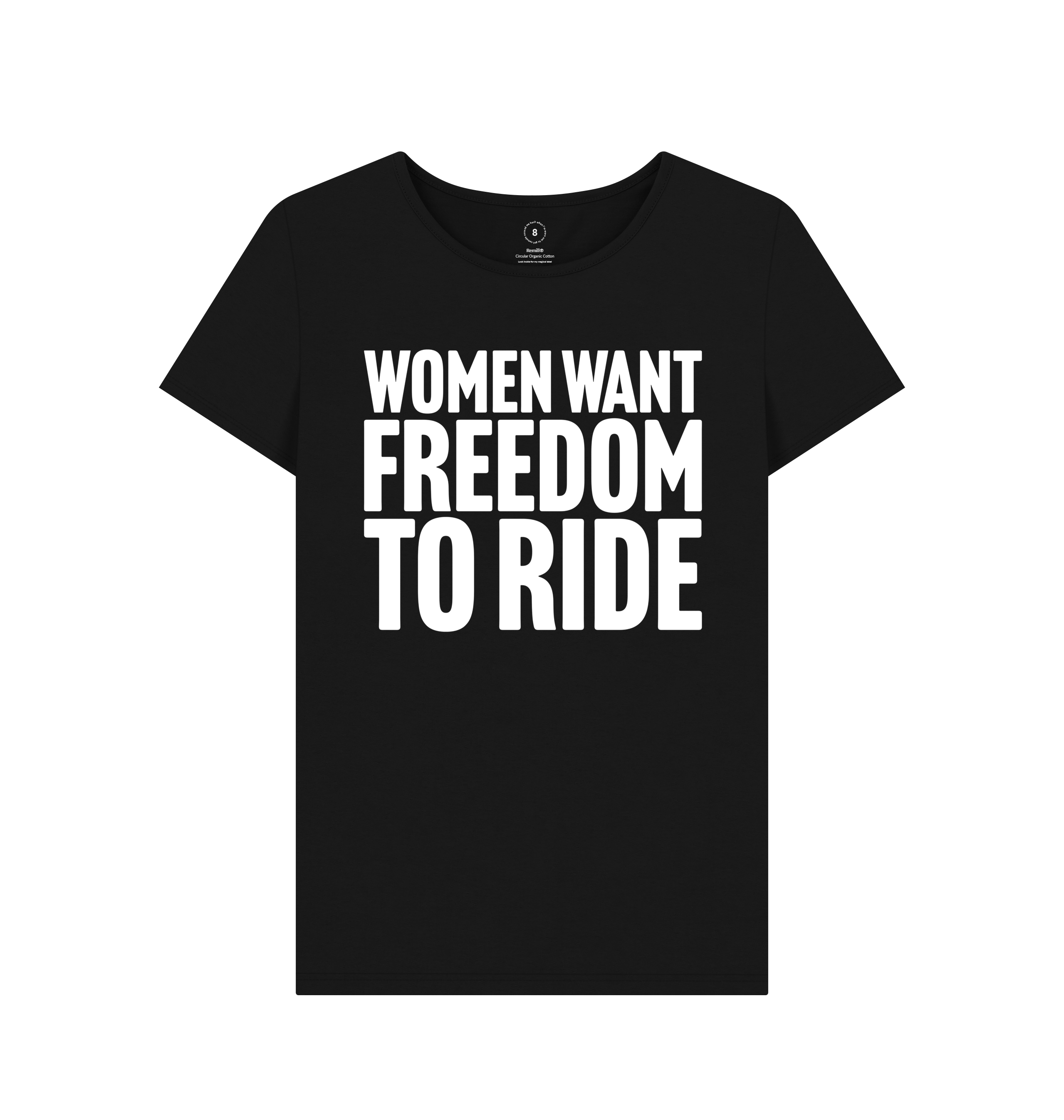 Black Recycled Printed T-Shirt Front