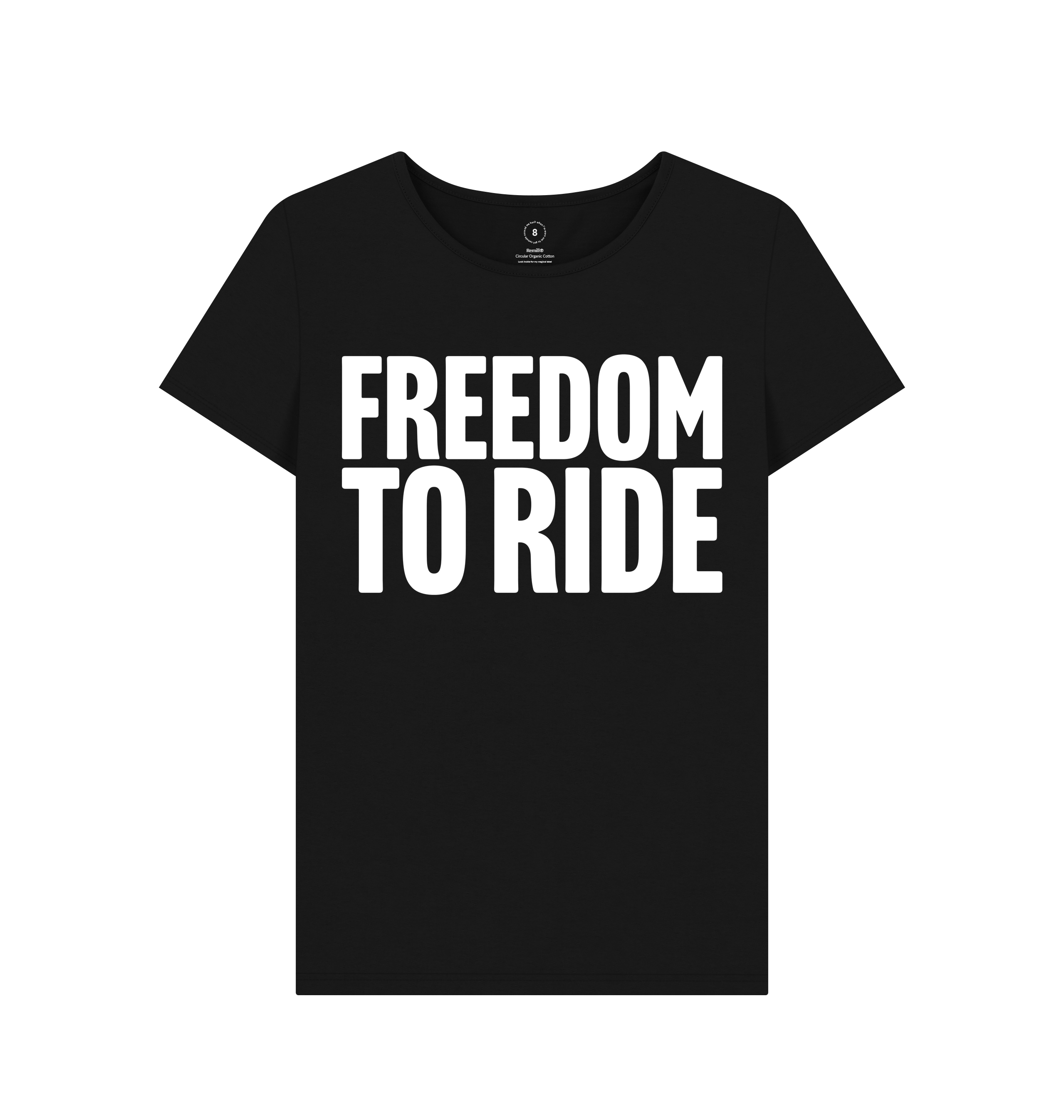 Black Recycled Printed T-Shirt Front