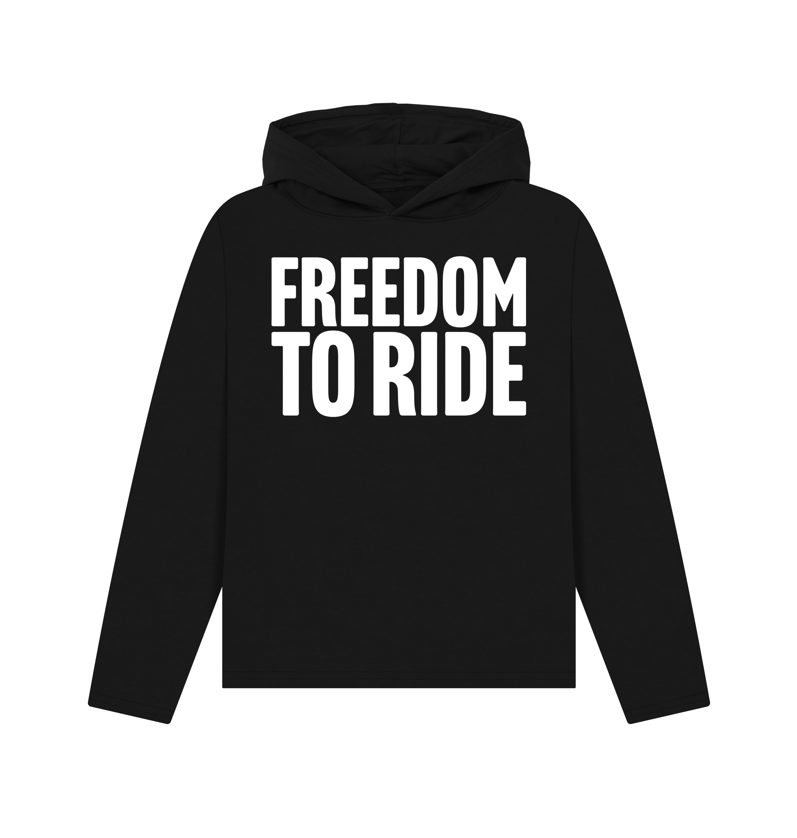 Black Printed Hoody Front