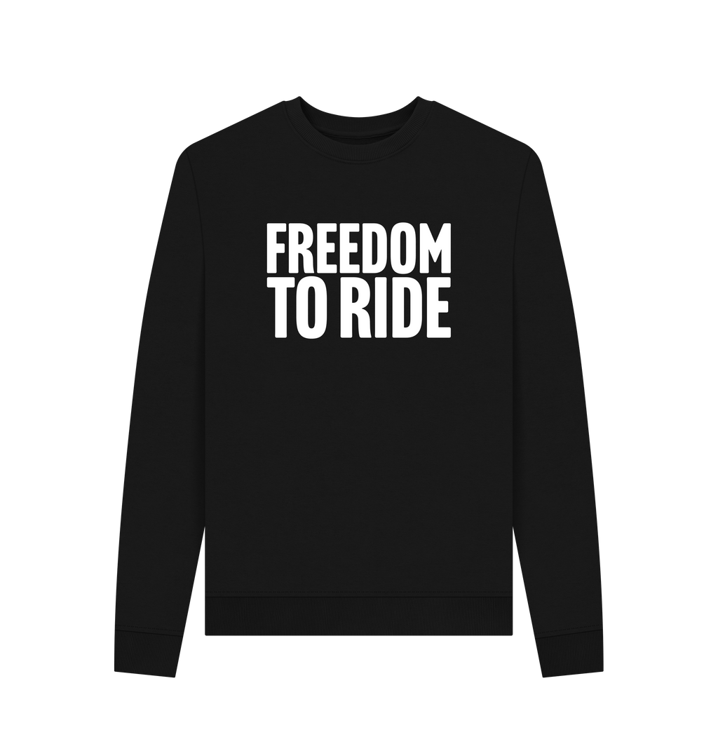 Black Recycled Printed Sweater Front